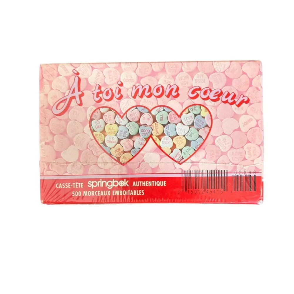 Will You Be Mine Springbok 500 Piece Jigsaw Puzzle Candy Hearts Design 18 x 23.5